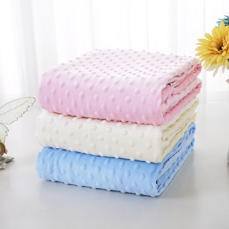 100% Polyester Soft Micro Plush Bubble Baby Blanket